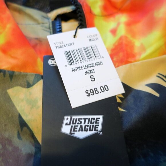 DC Justice League Army Windbreaker Jacket Men's Small Tango Hotel NWT $98 - Picture 2 of 4